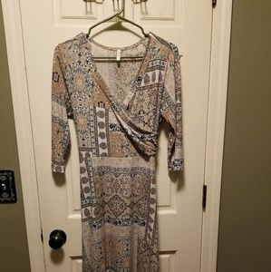 Pink blush taupe maternity dress